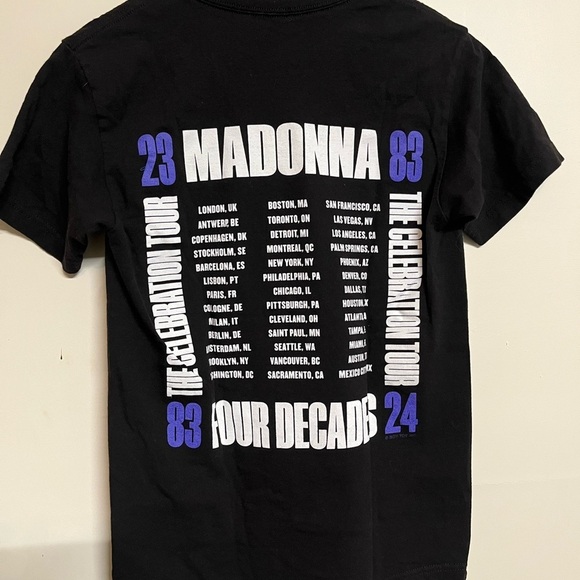 Madonna "The Celebration Tour" Official Double Sided Black Adult Small‎ T Shirt - Picture 2 of 3